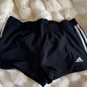 Adidas Women's Black and White Athletic Shorts